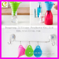 FDA silicone kitchen tools collapsible funnel and silicone rubber funnel with many colour